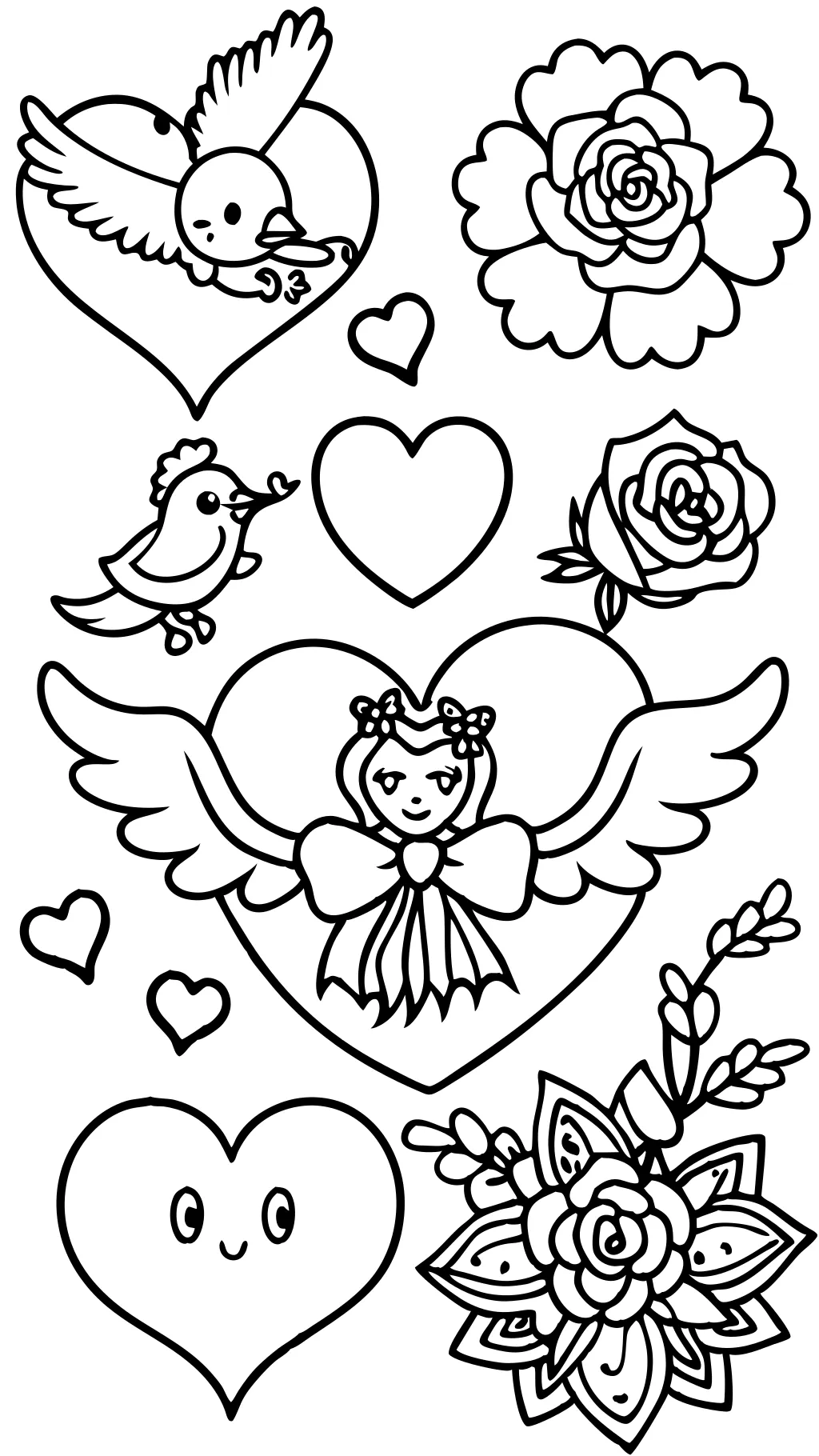 valentine’s coloring pages